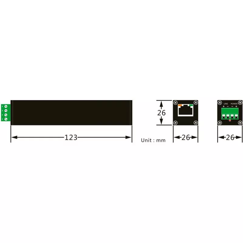 Convertidor de medios de red ALLNET ALL-MC302v2P2WIRE set PoE over 2 Wire