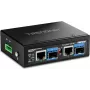 Convertidor de medios de red TRENDnet TI-BF22SFP 1GbE con 2 puertos RJ-45 y 2 ranuras SFP