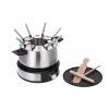 Severin FO 2471 combinación de fondue y crepes, negro/acero inoxidable