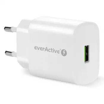 Cargador de teléfono 1x USB 18 W QC 3.0 blanco