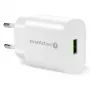 Cargador de teléfono 1x USB 18 W QC 3.0 blanco