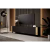 Mueble RTV FARO 200x42x52 negro mate + roble craft