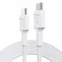 Cable USB-C a USB-C Green Cell KABGC29W 2 m, USB 3.2 Gen 1, 60 W PD, TPE trenzado, blanco