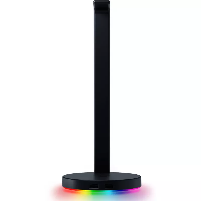 Razer Base Station V2 Chroma, Negro, 2 conectores USB 3.1, 1 conector combo de 3,5 mm con DAC integrado, sonido envolvente 7.1, Razer Chroma™ RGB, construcción de aluminio, base antideslizante
