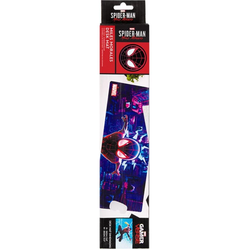 Alfombrilla de escritorio Paladone Spiderman Miles Morales — gran superficie para gaming/trabajo, base antideslizante