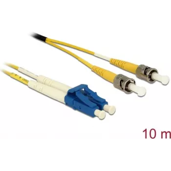 Cable de fibra óptica DeLOCK 84696 2x LC 2x ST OS2 10 m amarillo