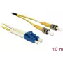 Cable de fibra óptica DeLOCK 84696 2x LC 2x ST OS2 10 m amarillo