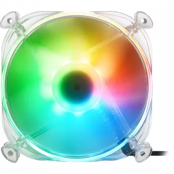 Ventilador de caja SHARKOON SHARK Disc ARGB 120mm - Blanco