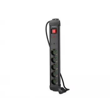 Alargador eléctrico Lanberg SP1-05F-0500-BK 5m 5 tomas schuko para interior negro