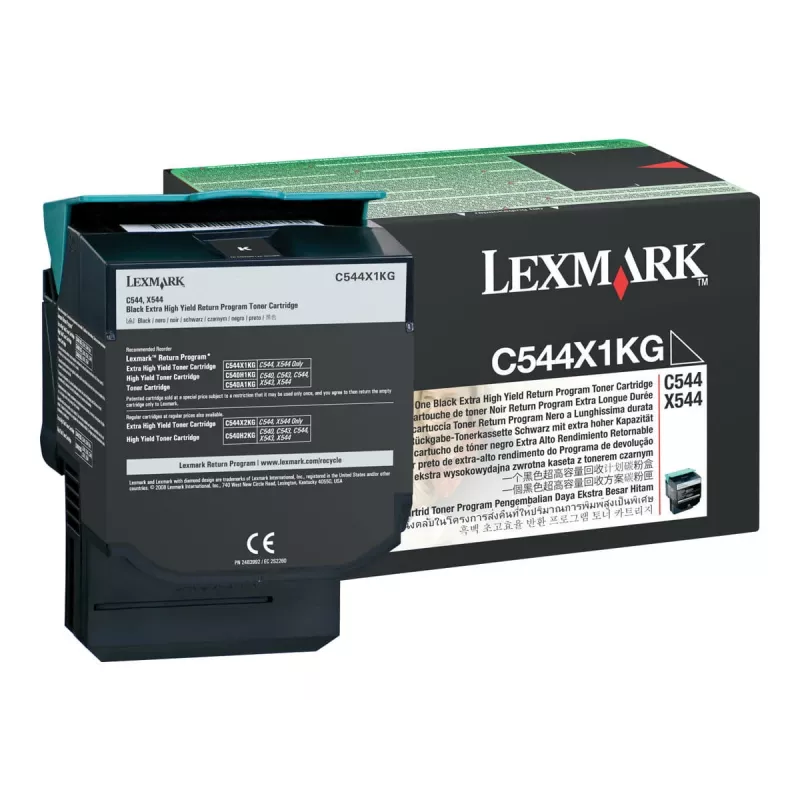 Tóner Lexmark C544X1KG negro de rendimiento extra alto, 6.000 páginas