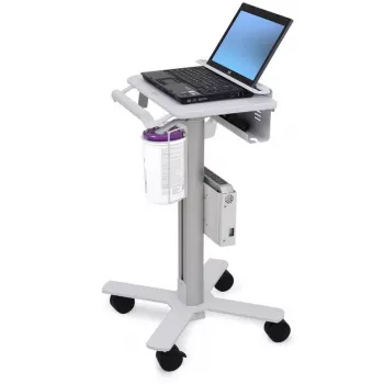 Carro para portátil Ergotron StyleView, SV10 – carro para portátil – sanitario – metal – blanco, aluminio – tamaño de pantalla: hasta 43,2 cm (hasta 43,20 cm (17)) (SV10-1100-0)
