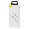Cable trenzado de alta densidad USB-C a Lightning Baseus, 20W, PD, 2m (blanco)