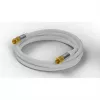 Goobay cable de antena SAT (tipo 135 dB), apantallado cuádruple, 5 m, blanco - dorado, conector F > conector F (70644)