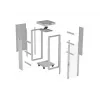 Armario rack de suelo LANBERG 19 pulgadas 42U 600×600 mm gris con puerta de cristal y LCD (flat pack)