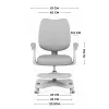 Silla de oficina giratoria mark adler Junior 4.6 gris — silla de trabajo ergonómica compacta