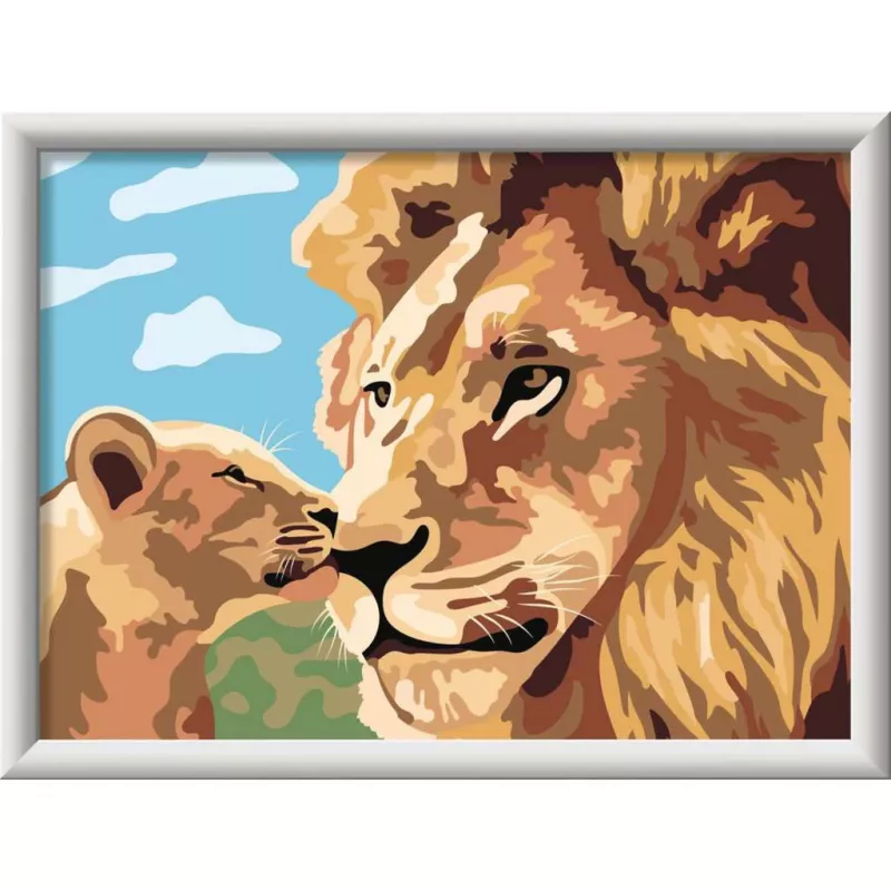 CreArt - León con cría, pintura