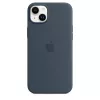 Funda de silicona Apple iPhone 14 Plus MagSafe Storm Blue