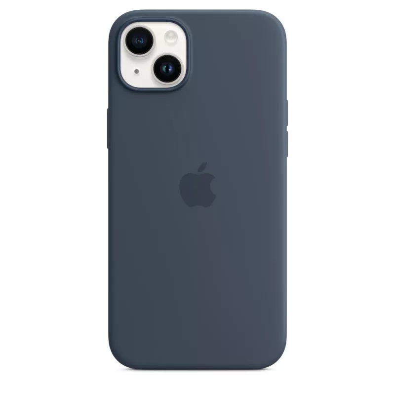 Funda de silicona Apple iPhone 14 Plus MagSafe Storm Blue