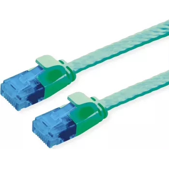 VALUE Cable de parcheo Cat.6A (Clase EA) UTP, extraplano, Verde, 3 m (21.99.2043)