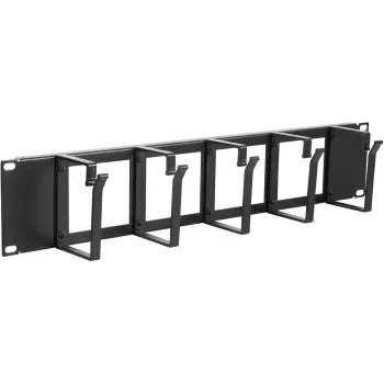 Panel de gestión de cables LOGON RAO115BL negro aluminio 19 pulgadas