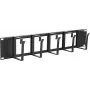 Panel de gestión de cables LOGON RAO115BL negro aluminio 19 pulgadas