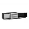 Mueble de TV Cama SIGMA1 180 blanco/negro brillante