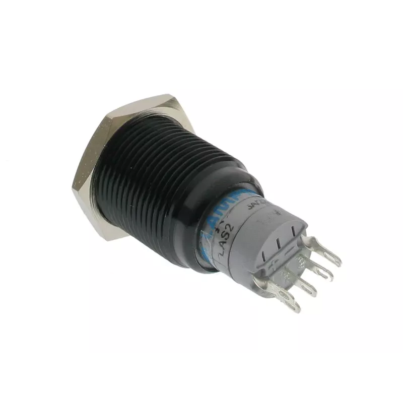 Lamptron LAMP-SW1616L-H pulsador / interruptor antivandálico, 16 mm, Blackline, naranja