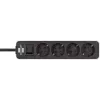 Regleta de enchufes Brennenstuhl Ecolor 4 tomas [Superficie pulida, cable de 1,5 m, Blanco/Negro]