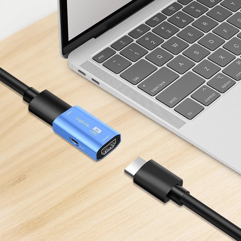 Repetidor HDMI, 20m, 8K 60Hz, HDCP 2.3, aluminio, azul