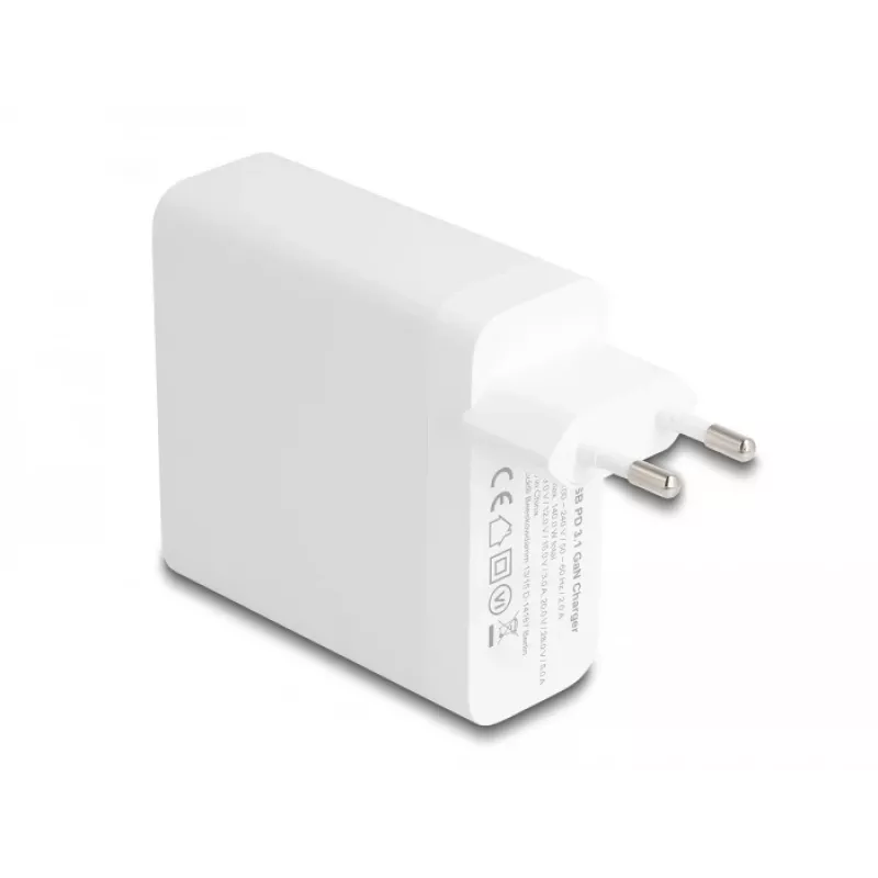 Cargador DeLOCK USB GaN 140W PD 3.1 para interiores AC universal