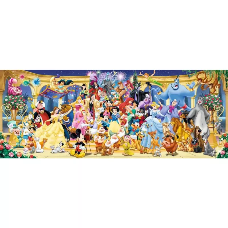 Puzzle Panorama - Foto de grupo Disney (1000 piezas)