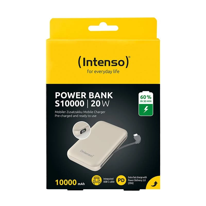 Batería externa USB 10000MAH/BEIGE S10000 7333031 Intenso