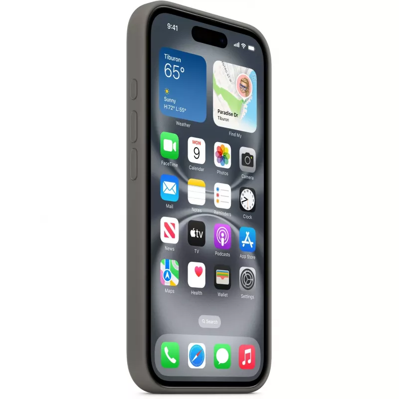 Funda Apple iPhone 16 Silicon Case con MagSafe gris piedra