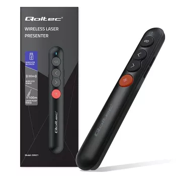 Presentador con puntero láser 4en1 USB 3.0 2,4 GHz 30 m
