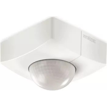 Sensor PIR de techo Steinel IS 3360 COM1 — con cable, AC 220–240 V, 2000 W, blanco, 95×95×65 mm