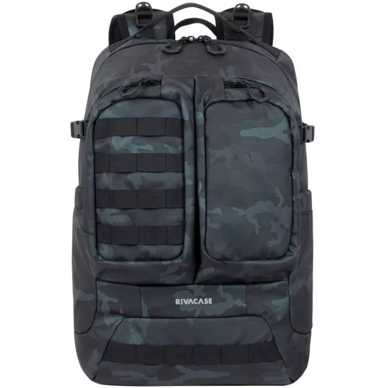 Rivacase Sherwood mochila camuflaje, azul marino poliéster, poliuretano