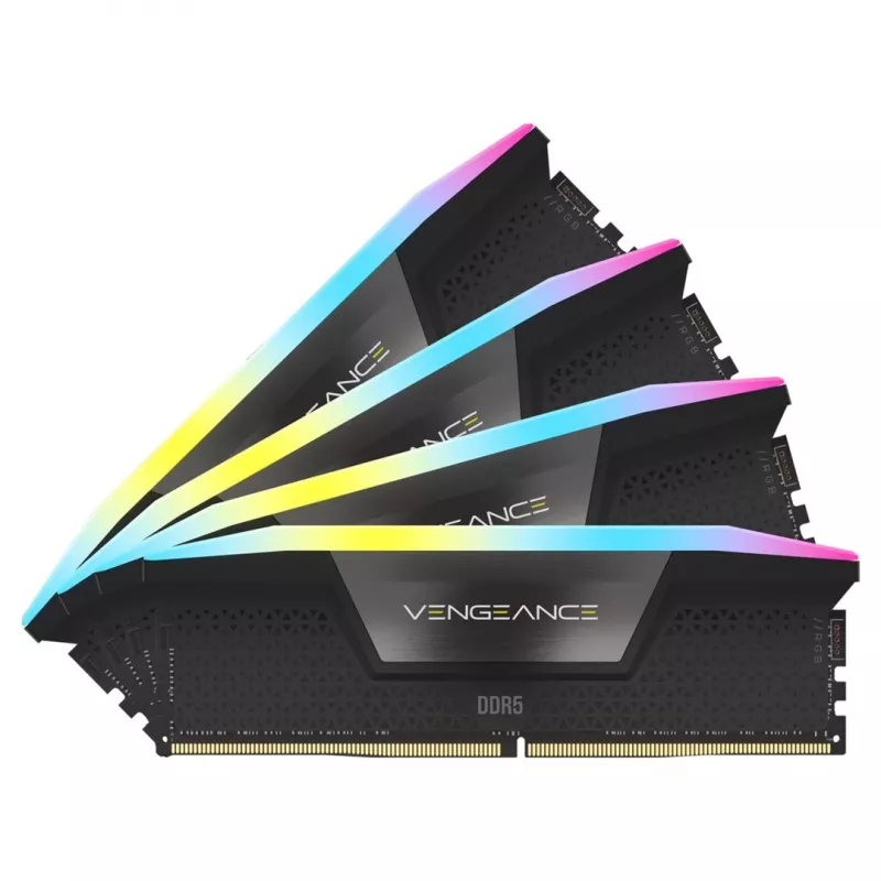 DIMM 64 GB DDR5-6600 (4x 16 GB) Quad-Kit, memoria RAM negra, CMH64GX5M4B6600C32, Vengeance RGB, INTEL XMP
