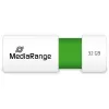 MediaRange - Unidad flash USB - 32 GB - USB 2.0 - Blanco, Verde (MR973)