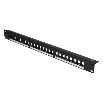 Patch panel Extralink 24 puertos U/UTP (UTP) modular, 1U, negro, 482,6 mm de ancho