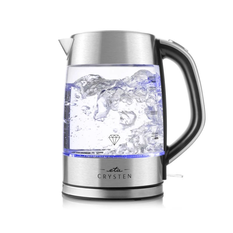ETA Hervidor de agua | ETA415490000 Crysten | Eléctrico | 2100 W | 1,7 L | Vidrio | Base giratoria 360° | Vidrio