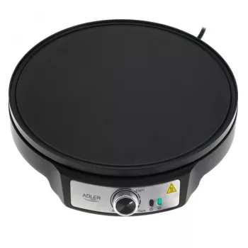 Adler AD 3093 Crepera eléctrica 2 en 1 de doble cara, 1600 W, Negra