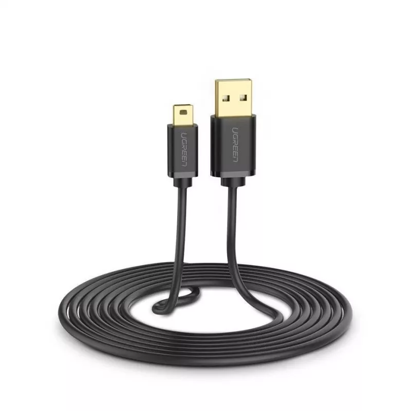 Cable USB UGREEN US132 Mini-USB 1 m — negro, 480 Mbit/s, carga rápida