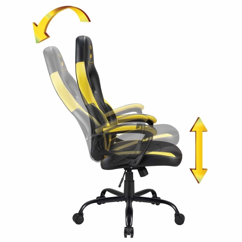Silla gaming para PC Subsonic SA5642-B1 asiento acolchado negro amarillo 120 kg
