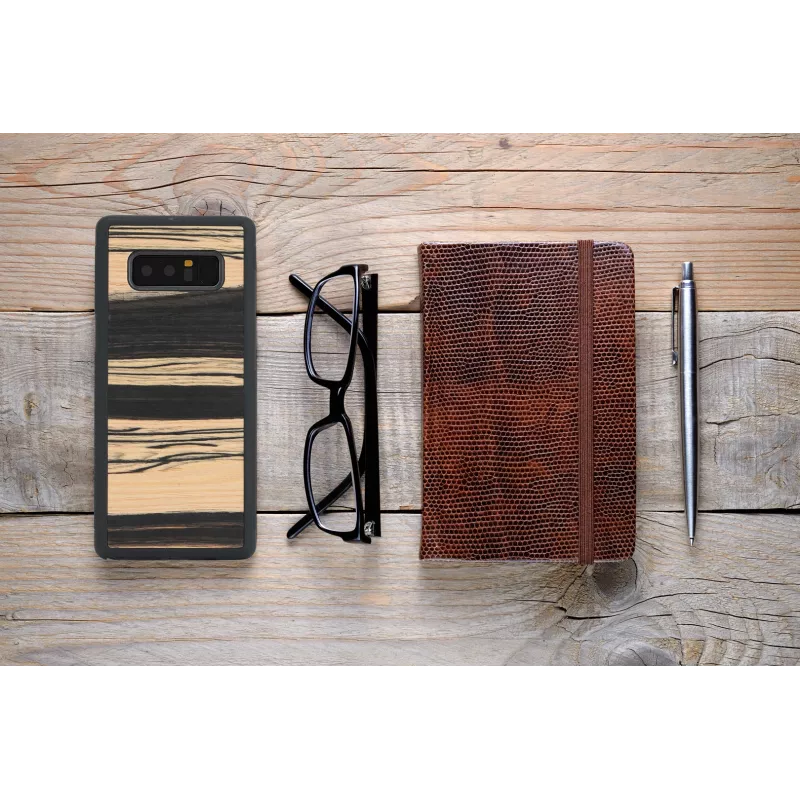Funda para smartphone man and wood para Samsung Galaxy Note 8 — ébano blanco acabado negro