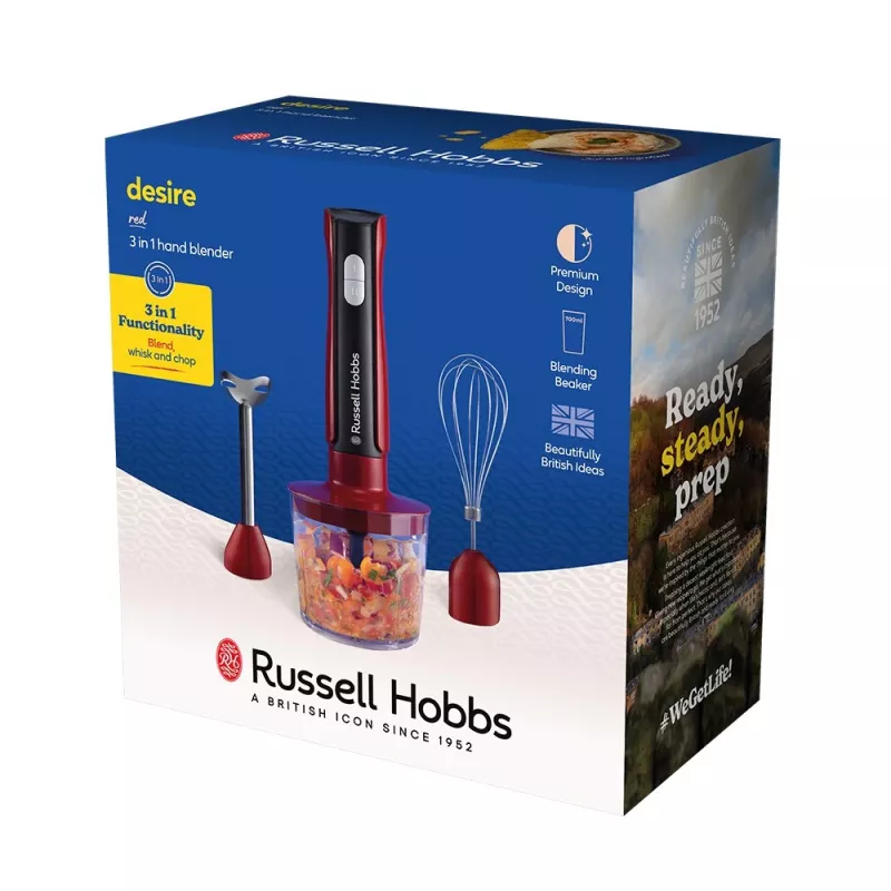 Russell Hobbs 27140-56 batidora 1 L batidora portátil 500 W negro, rojo, transparente