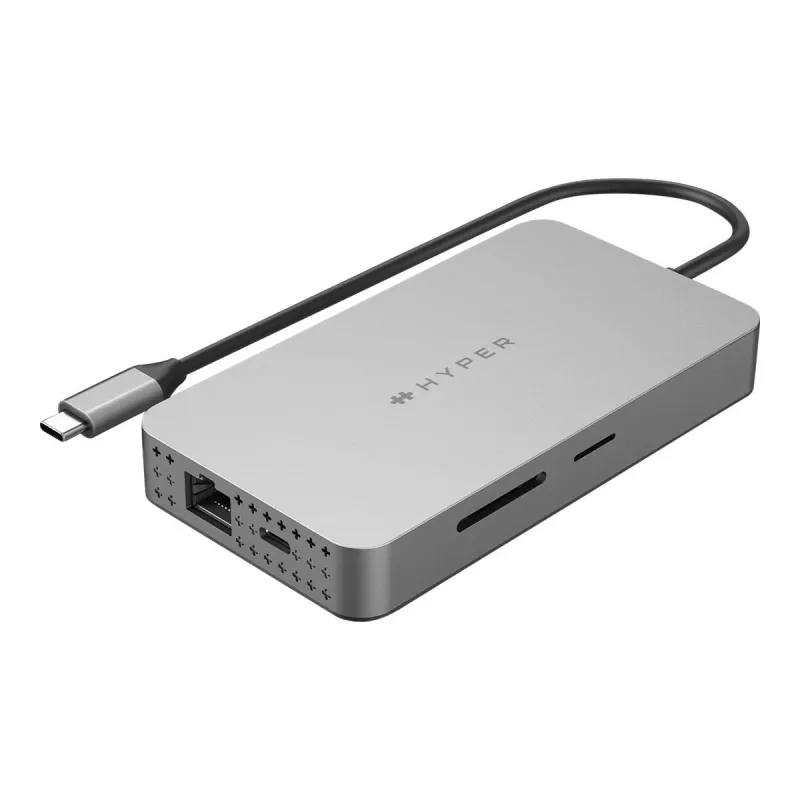 Hyper | HyperDrive Universal USB-C 10-in1 Dual HDMI Mobile Dock | Conectores Ethernet LAN (RJ-45) 1 | Número de conectores HDMI 2