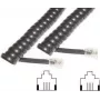 Cable de teléfono e+p T 15 2 m negro