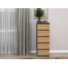 Cómoda Top e Shop W5 ANT/ART, 5 cajones, antracita/roble, tablero de partículas