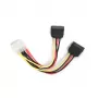 Cable SATA Gembird CC-SATA-PSY-0.3M Multicolor