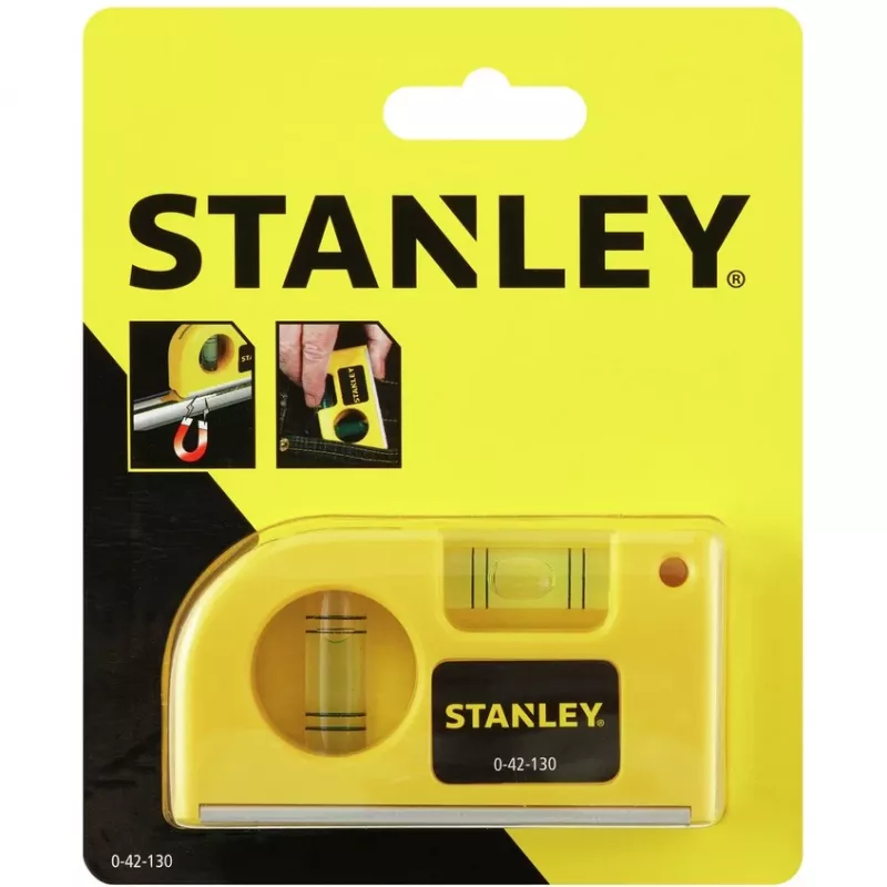 Stanley by Black & Decker 0-42-130 Nivel de burbuja de bolsillo 8,7 cm 2 mm/m